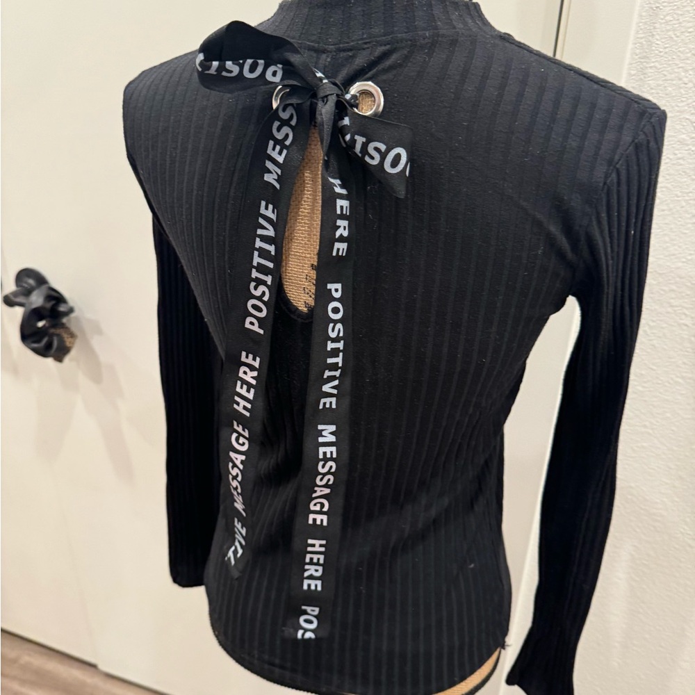Zara long sleeve Top “positive Massage Here” - Picture 7 of 10